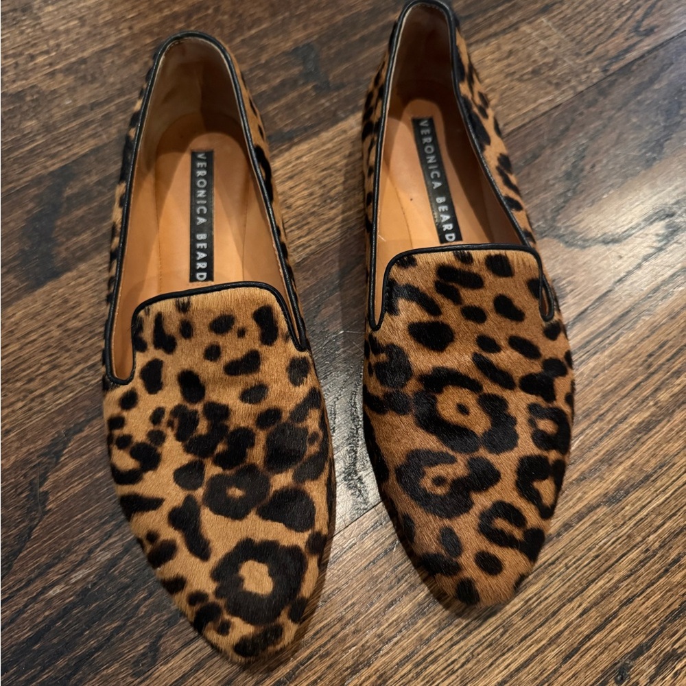 FINAL DAY! Veronica Beard Leopard Print Loafers - Brown and Black